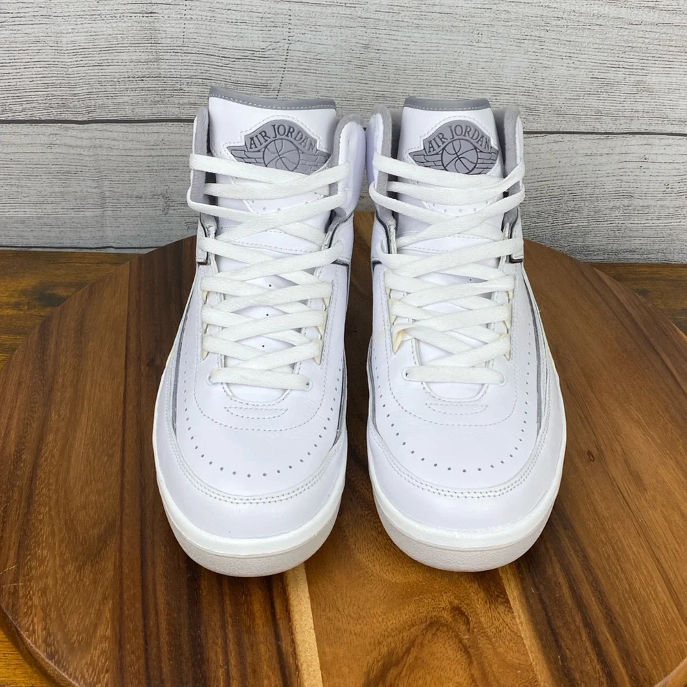 Nike Air Jordan 2 Retro White Cement Grey Men’s Shoes DR8884-100 Sneaker Size 9